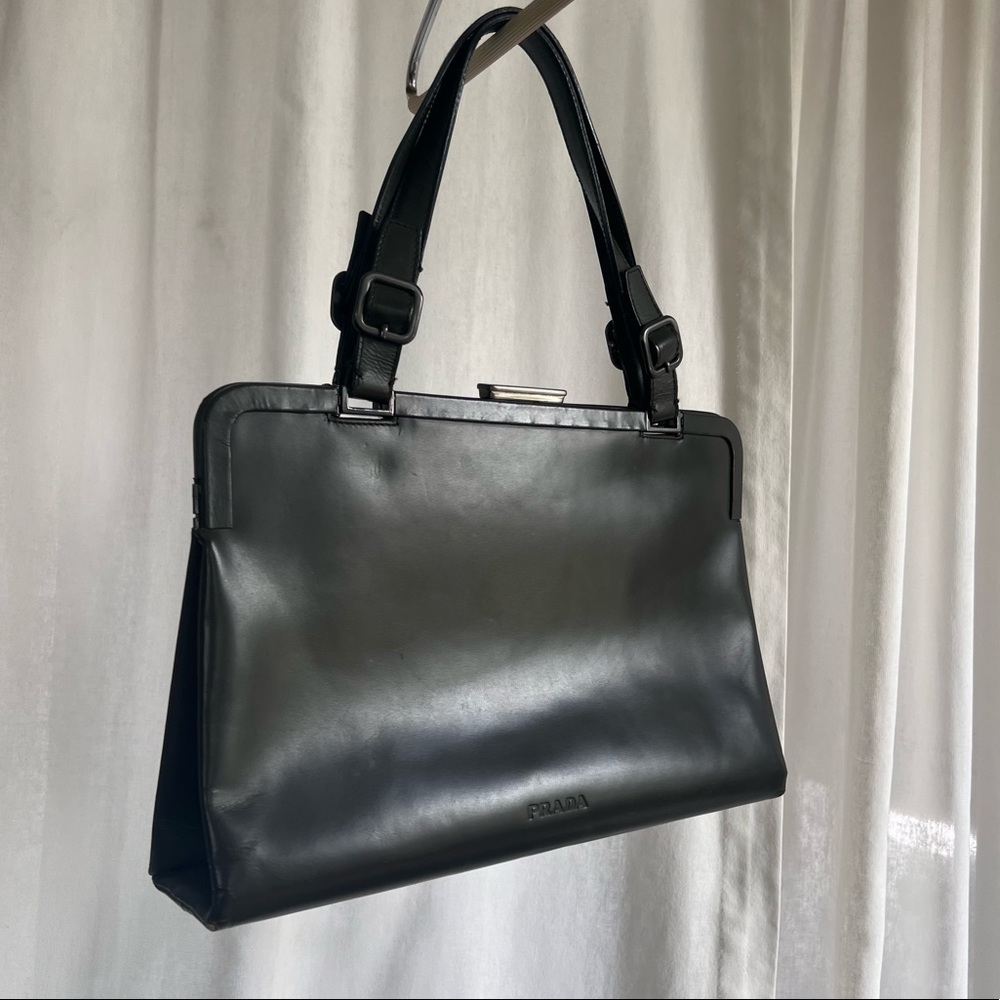 Prada Olive Leather Handbag